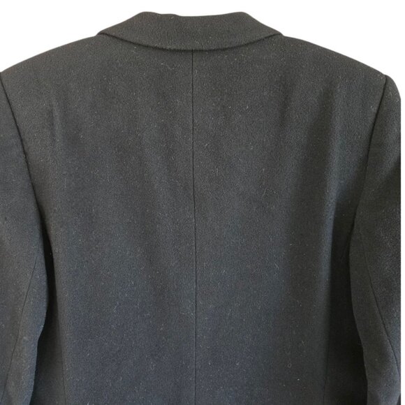 Vintage Giorgio Sant Angelo Womens Black Cashmere Wool Blazer Jacket Size 12 - Picture 6 of 9